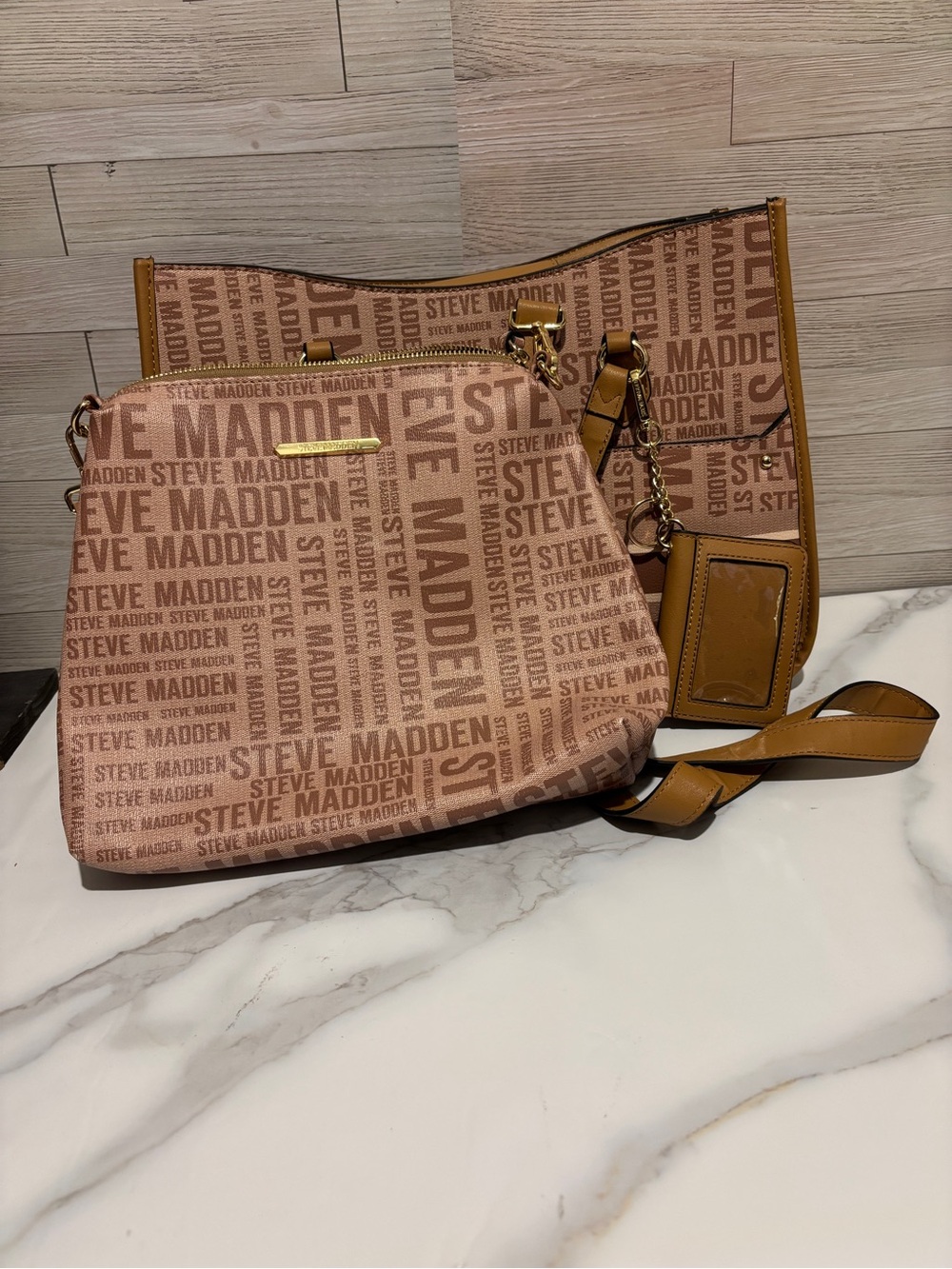 Steve Madden Logo bag with Tan Accents